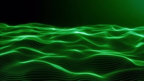 Dark background with motion dots and lines. Color and movement concept digitally generated.
