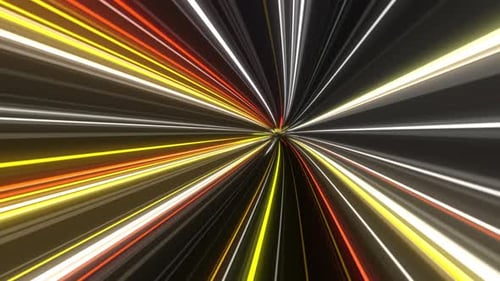 Abstract Glowing Speed Neon Light Lines Background Loop