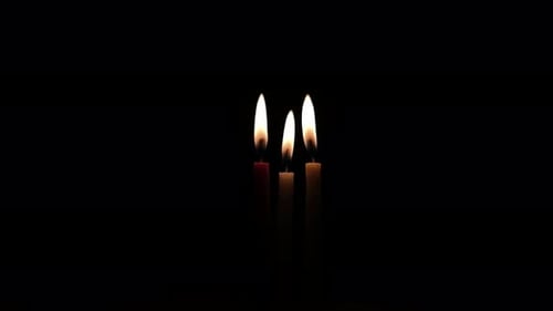 Three Candles Burning in the Dark