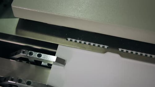 Printing Machine Printing on White Paper