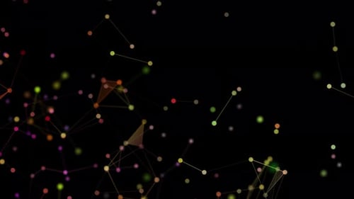 Dynamic Abstract Plexus Network Background with Flowing Particles