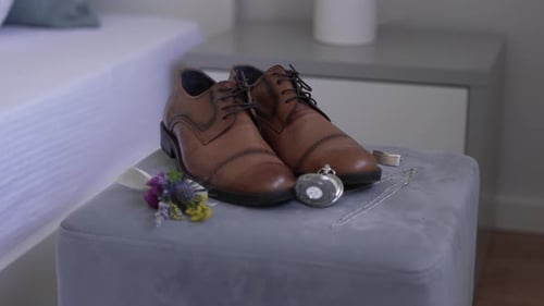 Groom's Shoes and Accessories for Wedding Day