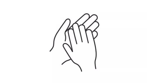 Animiertes Symbol für eine helfende Handlinie