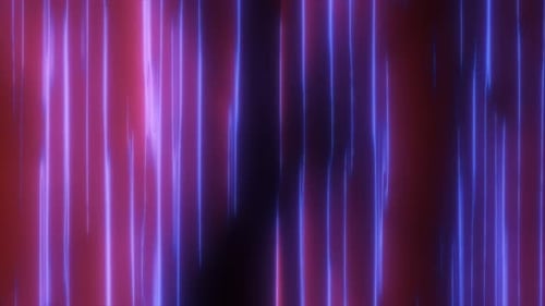 Abstract purple glowing background with lines and stripes