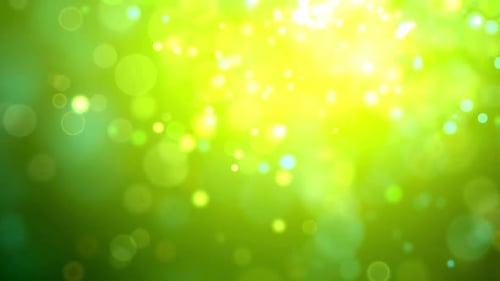 Abstract Green Yellow Bokeh Background Light Bright Sparkle Shiny Glowing Circles Design Texture Nat