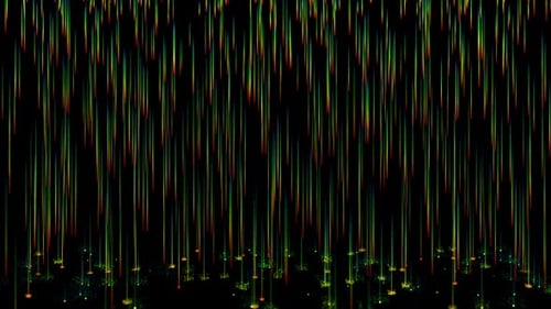 Lazo de fondo de lluvia de partículas digitales coloridas