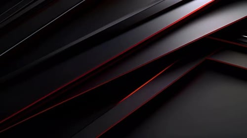 Abstract Dark Futuristic Background with Red Glowing Lines