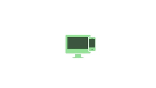 Device to Device Data Transfer Flat Design Icon Animation