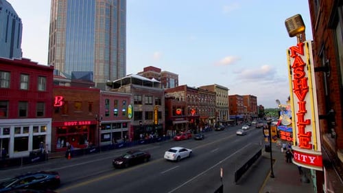 Nashville, TN / USA - September 2, 2017: Nashville Neon Sign, Tennessee,