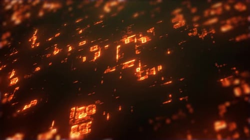 Digital Technology Circuit Board BG, 3d Loop Animation, Futuristic Digital Abstract Motion Graphics