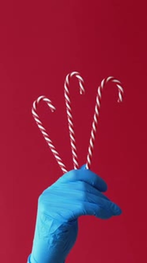 Vertical Candy Canes Pandemic Holiday Sweetmeats