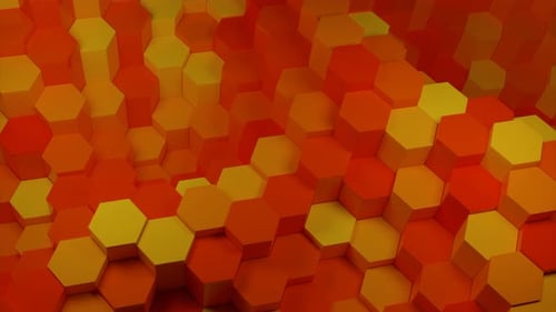 Wiggling abstract columns in up and down motion. Design. Yellow and orange bars optical illusion.