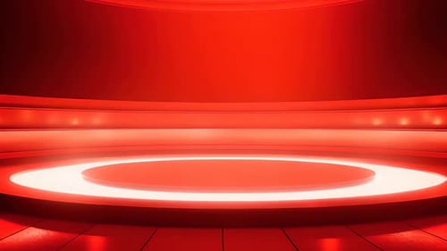 Futuristic Red Virtual Stage Background Loop Animation