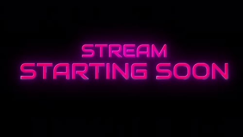 Glitch animation with ‘Stream starting soon’ text on a transparent background. Perfect for gaming.