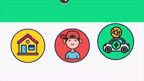 Animated Flat Design Icons With Progress Bars For Task Management
