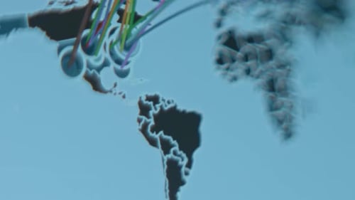 Global Connections Animated on World Map