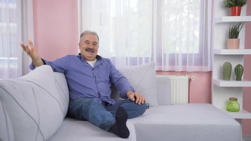 The old man who remembers his memories and is happy.