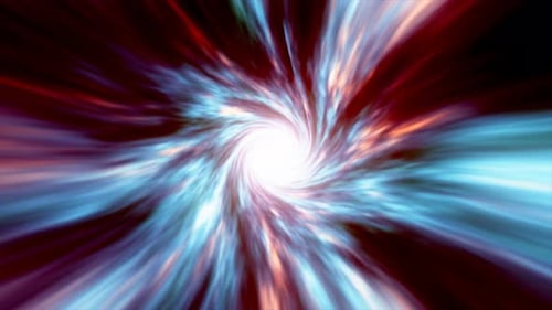 Multicolored hypertunnel spinning speed space tunnel made of twisted swirling energy