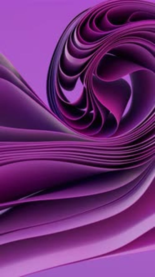 Dynamic Abstract Flowing Purple Ribbons Background Loop