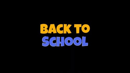 Back To School Text Animation HD On Alpha