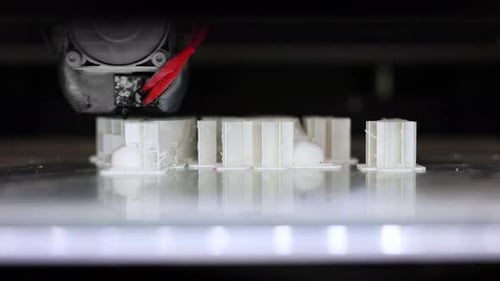 Threedimensional Printing Machine 3D Printer Printing a Threedimensional Figure