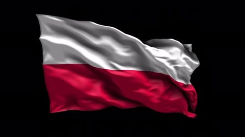 Poland Flag Flowing In The Wind