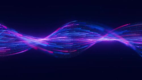 Closeup of Big Data Light Speed Warped Flow Abstract Digital Data Stream of Quantum Computing