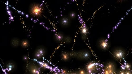 Colorful Fireworks and Flare Trails Seamless Loop