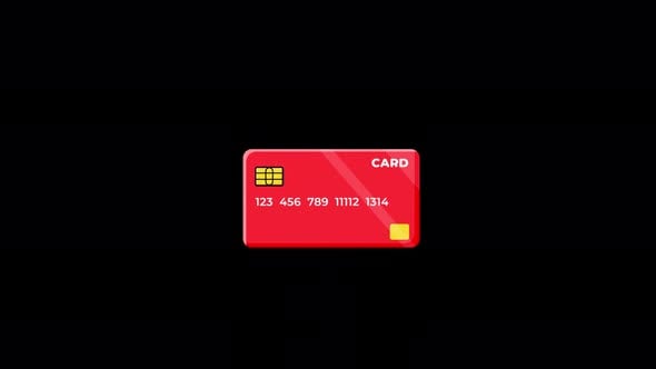 Animated Bank Card Animation Video - Transparent, Backgrounds Motion ...