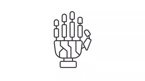 Bionic limb line animation