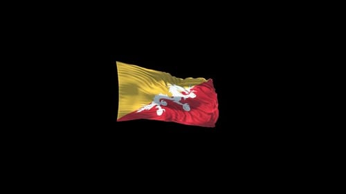Drapeau du Bhoutan avec Alpha Channel