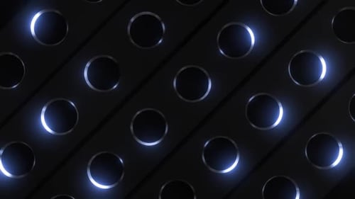 Abstraktes beleuchtetes kreisförmiges Muster auf dunklem Hintergrund