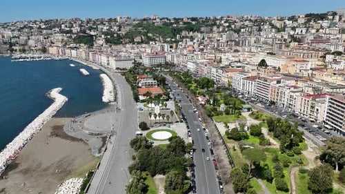 Parc de la Villa Comunale à Naples, Campanie, Italie.