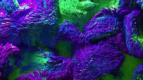 3D-Rendering von abstrakter Kunst, Videoanimation, 3D-Hintergrund mit surrealer Bewegung, Bewegung, festlich, gewellt