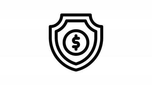 Animated Dollar Sign Security Shield Icon