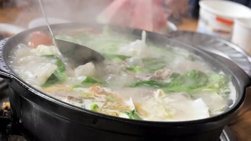 Slow Motion Chinese Hot Pot Boiling, Yunnan, China