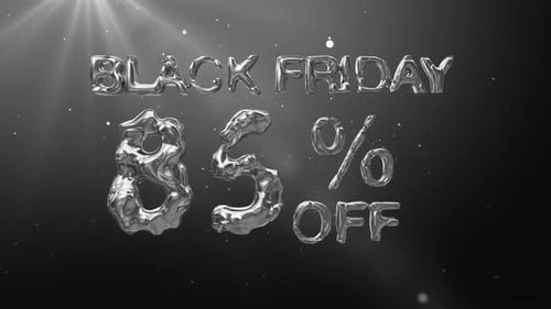 Shiny Metallic Black Friday 85 Percent Off Title Reveal