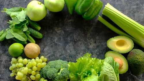 Green Foods for Detox Selective Focus