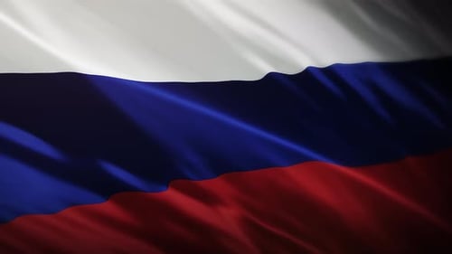 Realistic Waving Russian Flag Loop