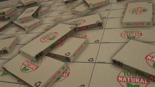 Natural Organic Product Packaging Cardboard Boxes Falling Loop