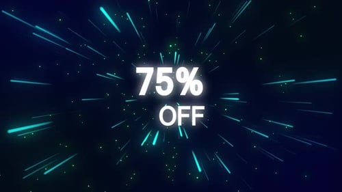 Neon Speed Lines Discount Offer Text Reveal
