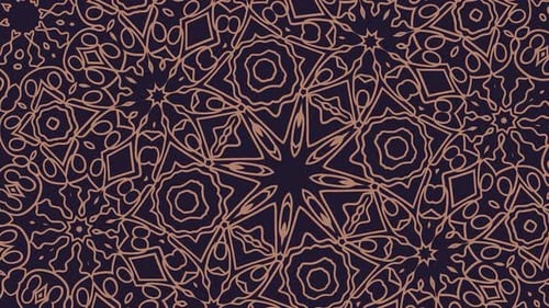 Golden Geometric Mandala Pattern Animation Loop