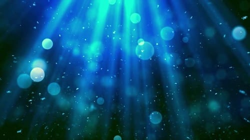 Dynamic Light Beams with Bokeh Particles Abstract Background Loop