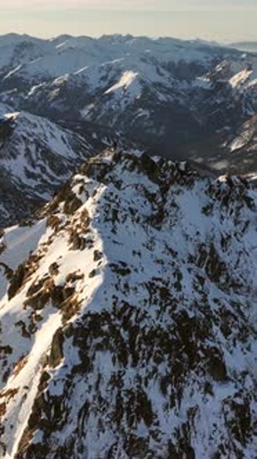 Stunning panoramic view of the snow-capped Alps during winter