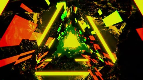 Abstract Colorful Tunnel Background