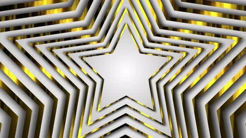 Animated Golden Stars Tunnel for Awards and Celebrations