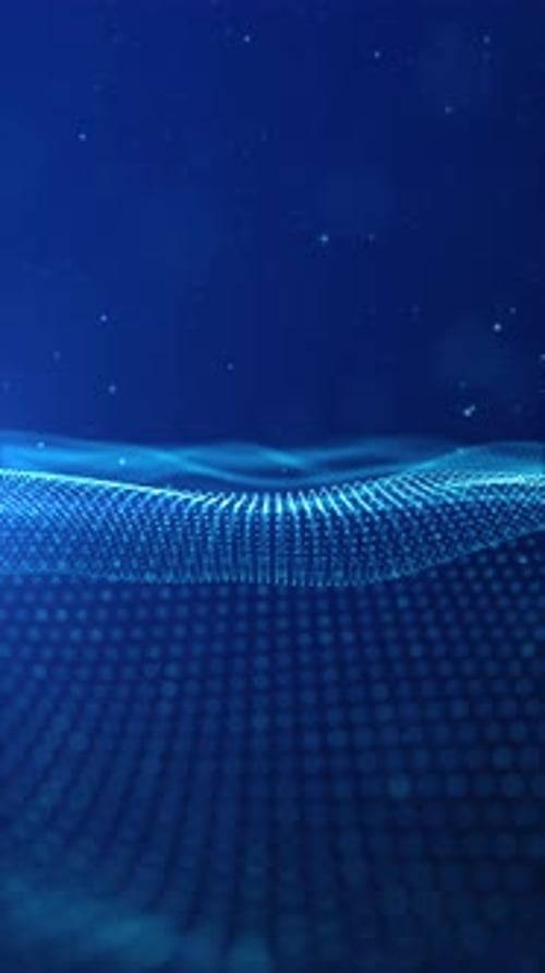 Blue Digital Wave Grid 02033