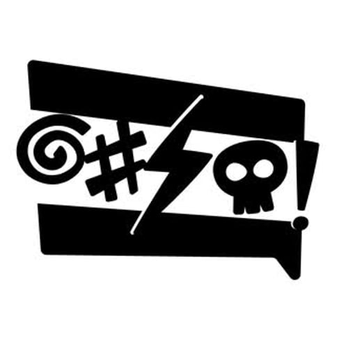 Animated Speech Bubble with Aggressive Symbols