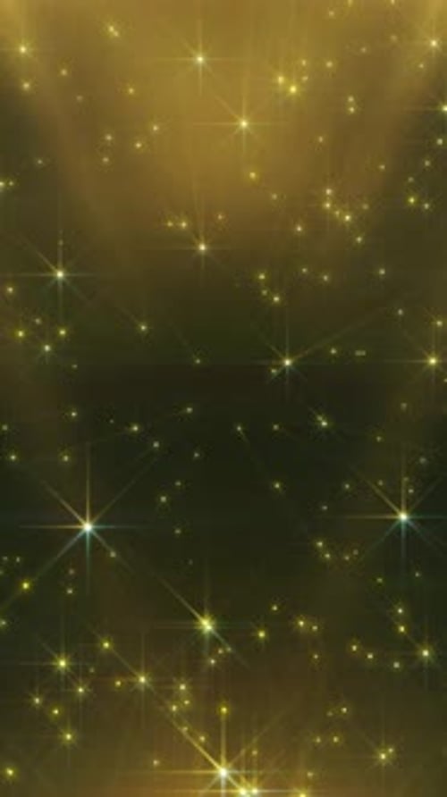 Golden Sparkling Light Particles Celebration Background