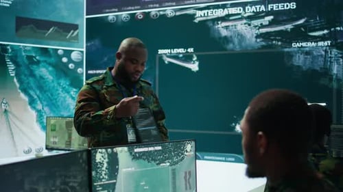 Military Officer Leads Cybersecurity Efforts in a High Tech Control Center